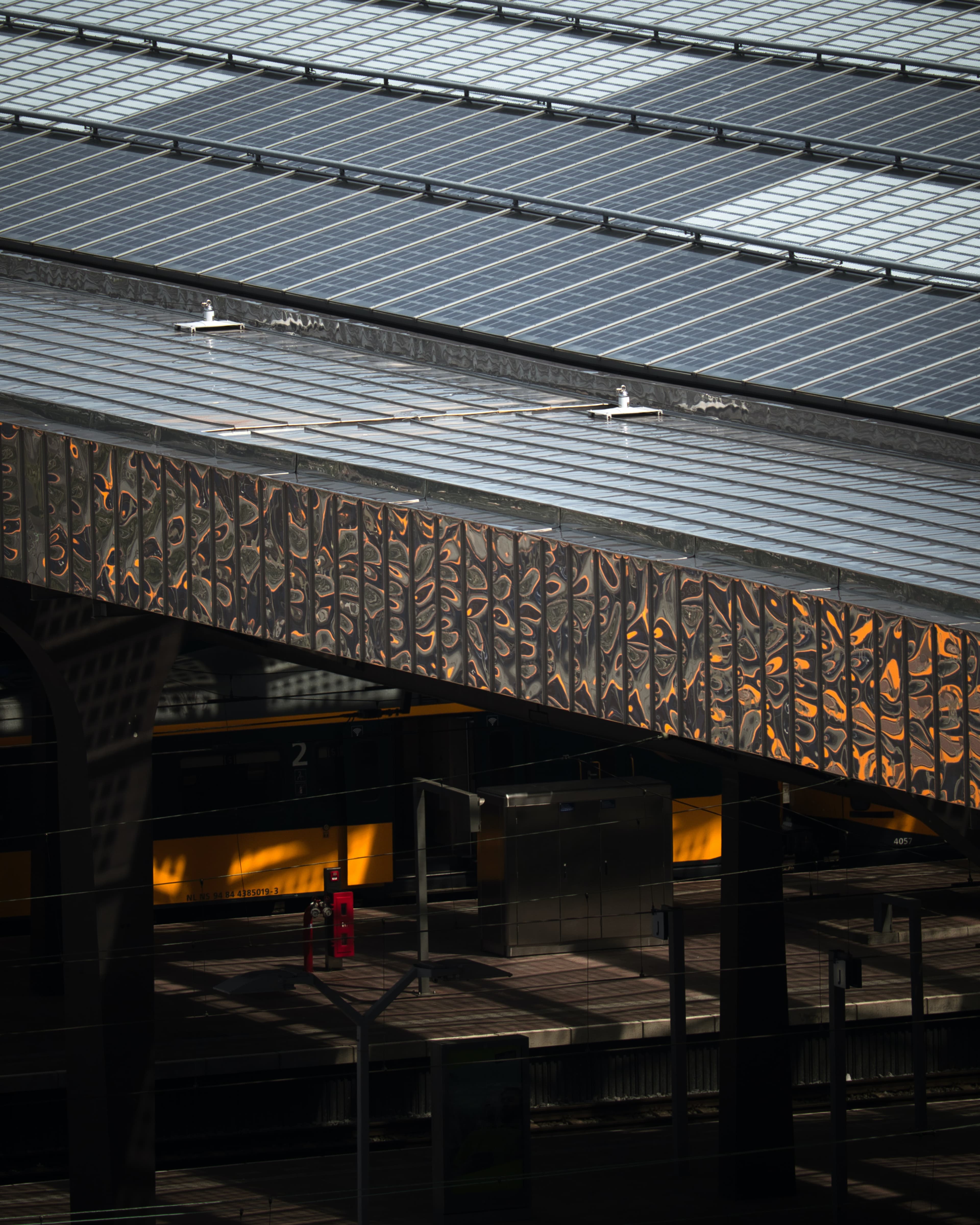 NS Train at Rotterdam Central Station in the Netherlands